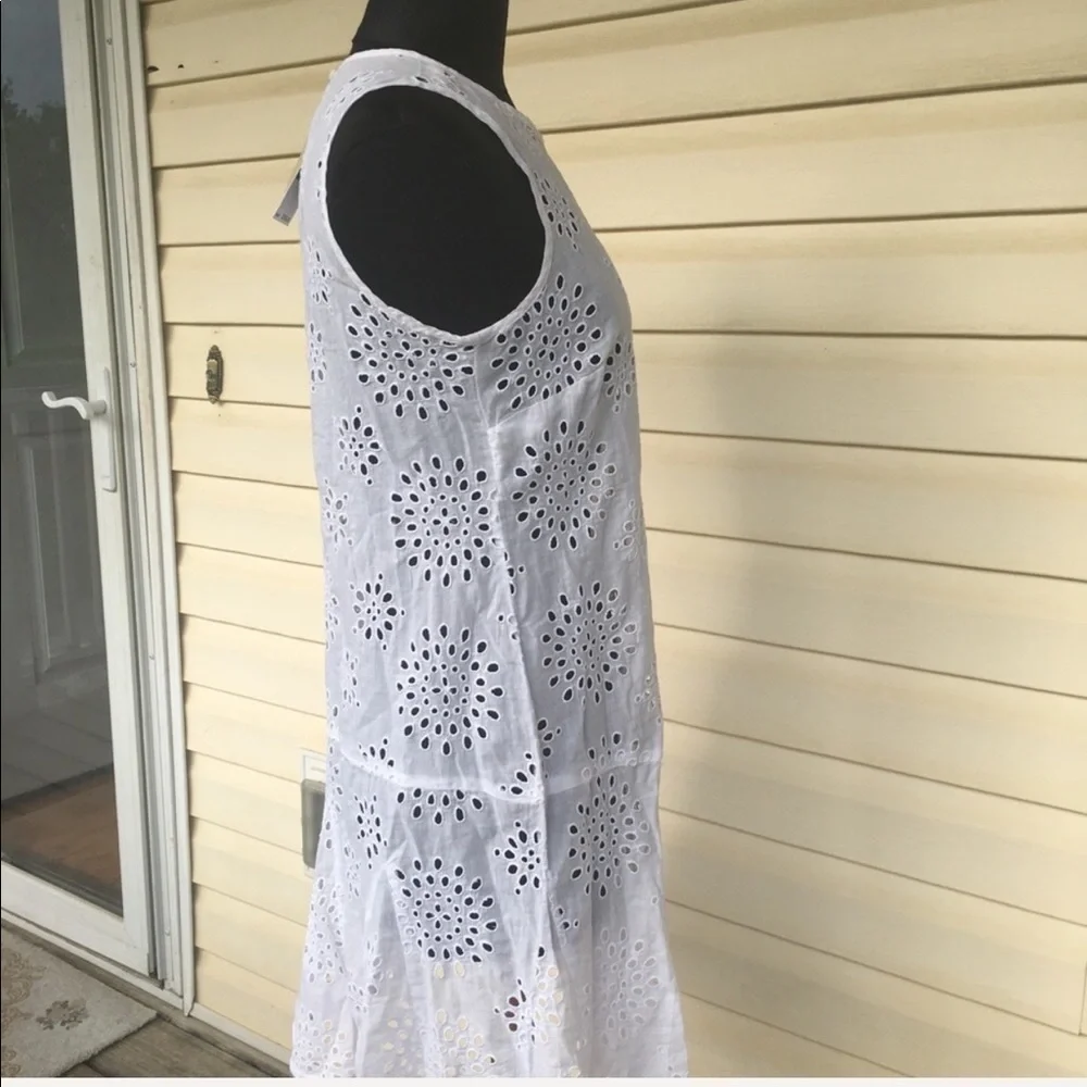 Michael Kors Sleeveless Eyelet Cotton Drop Waist